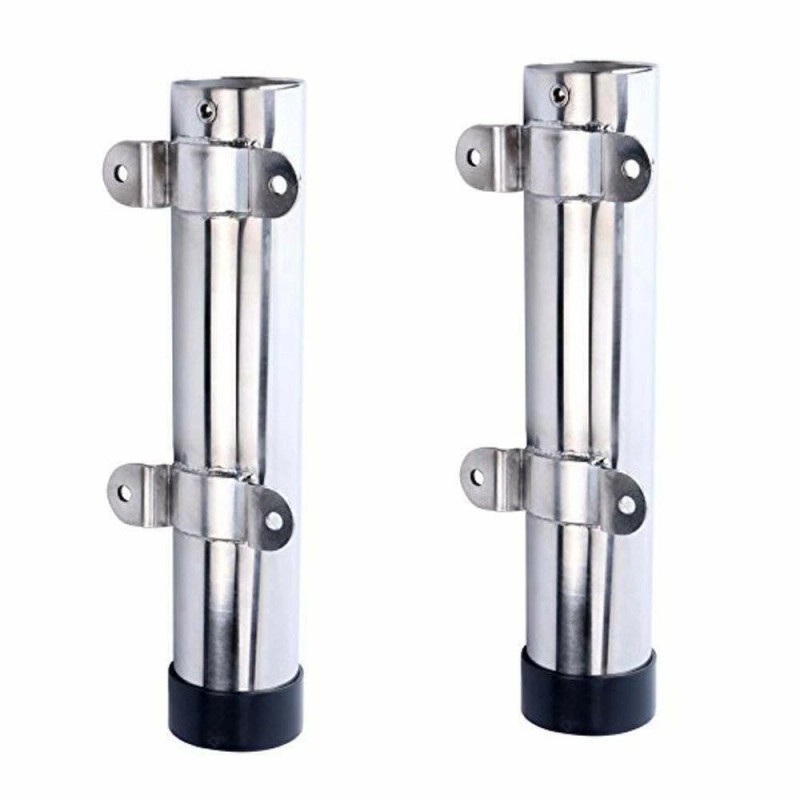 Amarine Made 2Pcs Boat Fishing Rod Holder Stainless Steel Side