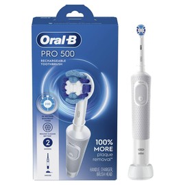 Oral-B Pro 500 Electric Toothbrush with (1) Brush Head, Rechargeable, White