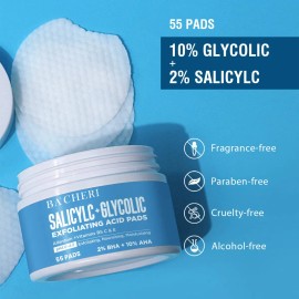 Almohadillas Para Exfoliar Con Ácido Glicólico Y 2% Ácido Sa