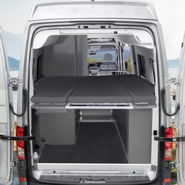 Motorhome Fitted Sheet Rear Bed Bunk Bed Roof, Replacement for VW Grand California 600, Motorhome Protective Cover, Folding Bed Fitted Sheet for Camping Transporter, Grey