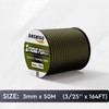 Bungee Cord Elastic Shock Cord, 3mm x 50M Army Green