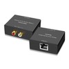 Stereo Hi-Fi Audio Balun, Analog Audio Extender, Stereo RCA to