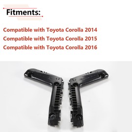 RLB-HILON - Soporte de parachoques delantero compatible con Toyota Corolla 2014 2015 2016 años, para par de lado del conductor y del pasajero