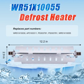 WR51X10055 Refrigerator Defrost Heater Kit,WR55X10025 Temperature Sensor,WR50X10068 Defrost Thermostat Replacement for General Electric Hotpoint Refrigerators Replaces WR51X10030