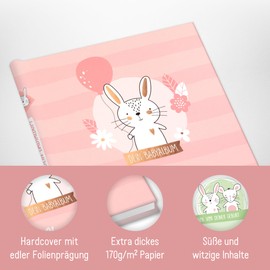 Baby Album [Little Rabbit] Baby Diary for Pregnancy and the First Year | Memory Album for Birth | Welcome Little Treasure! | Sustainable and Climate Neutral