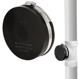 Fernco QC-4.75 4-in. Qwik Cap Schedule 40 PVC Pipe Socket Cap Slip Hub Elbow, Tee, and Cleanout
