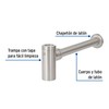 Foset CE-212N, Céspol de bote p/lavabo minimalista s/contra, satín, 1-1/4"