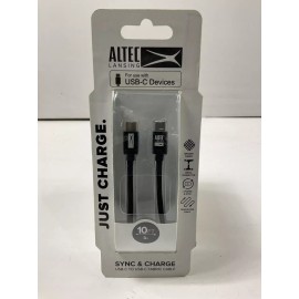 Altec Lansing AL9330 10ft USB-C To USB Braided Fabric Charging Cord