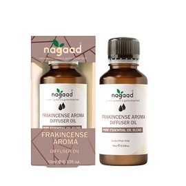 Nagaad Frankincense Aroma Diffuser Essential Oil - 100% Organic Boswellia Long Lasting Fragrance for Aromatherapy Soothing & Refreshing - Therapeutic Grade Diffuser Oil - 10 ml