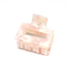 QinGoo Small Pink Cellulose Acetate Hair Clip Beautiful Women's Hair Clip Headpiece Elegant Hair Accessory 1 Piece (5.2 cm x 4.8 cm, Light Purple)