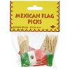 Beistle Mexican Flag Picks 2.5-Inch (50-Count), Green/Red/White, Pkg of 1