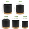 WSMKSZ WSMKSZ 5 Pack Cylindrical Flower Pots with 7/6.5/6/5/4 inch,