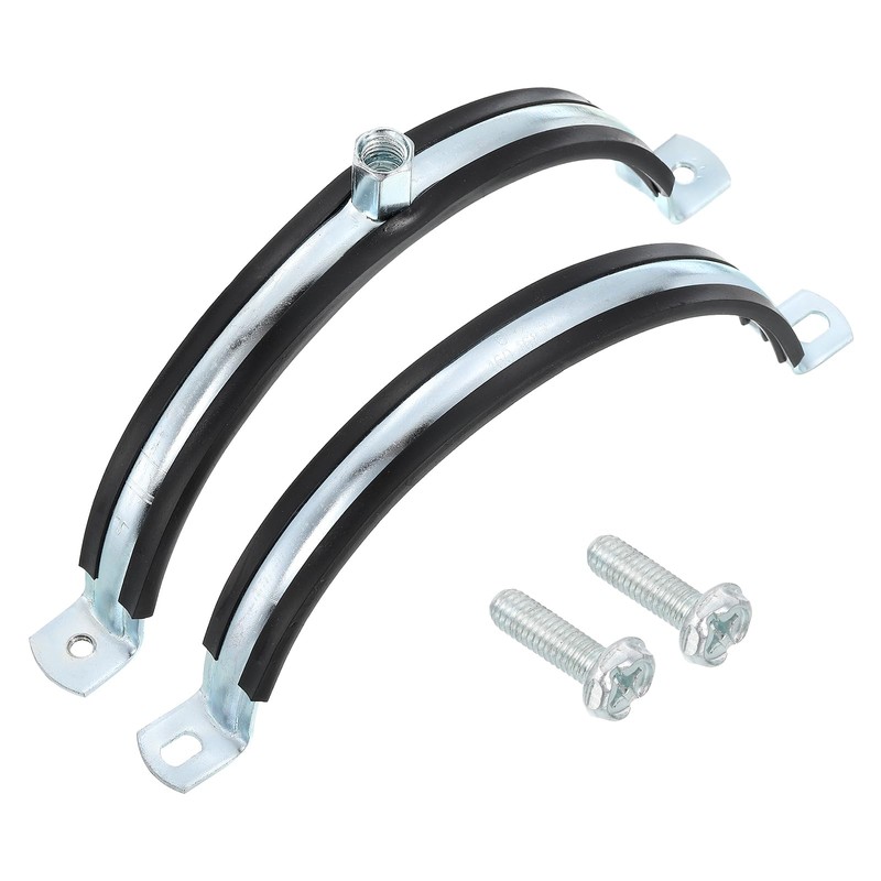 sourcing map 2 Pcs Adjustable Pipe Bracket Clamp, 6.3-6.6"(160-168mm) Wall