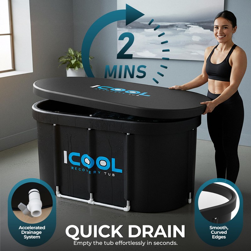Upgraded Cold Ice Bath Tub for Athletes Wellness, 130 Gal