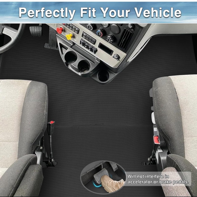 Mixsuper Floor Mats All Weather Floor Liners for Freightliner Cascadia