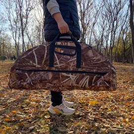 FENJANER Archery Compound Bow Case Soft Bow Bag with Arrow Quiver Light-Weight Bow Carry Bag with Adjustable Shoulder Strap & Backpack Straps for Adults Hunting and Target Practice (45", Camo)