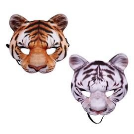Bellarino Mask Tiger Mask, Costume, Cosplay, Halloween, Party, Costume, Animal, Half Faced, Set of 2