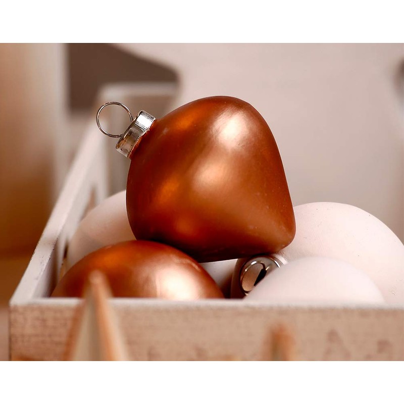 Crafty Capers 12 Ceramic 6cm Oval/Egg Bauble Ornaments to Decorate