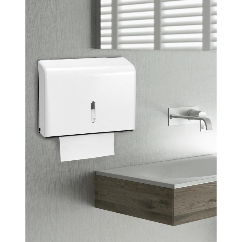 QWORK Paper Towel Dispenser Wall Mount, 2 Pack Multifold Hand