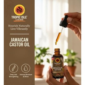 Tropic Isle Living Aceite de ricino negro jamaicano, mezcla ligera, paquete de 2 onzas, aceite de ricino negro jamaicano, XX oscuro, 2 onzas, aceites 