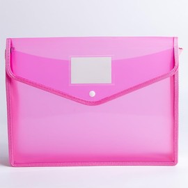 b Organizador de documentos con botón, bolsa de documentos transparente impermeable, carpeta de archivos ampliable con letra A4 para organización de  