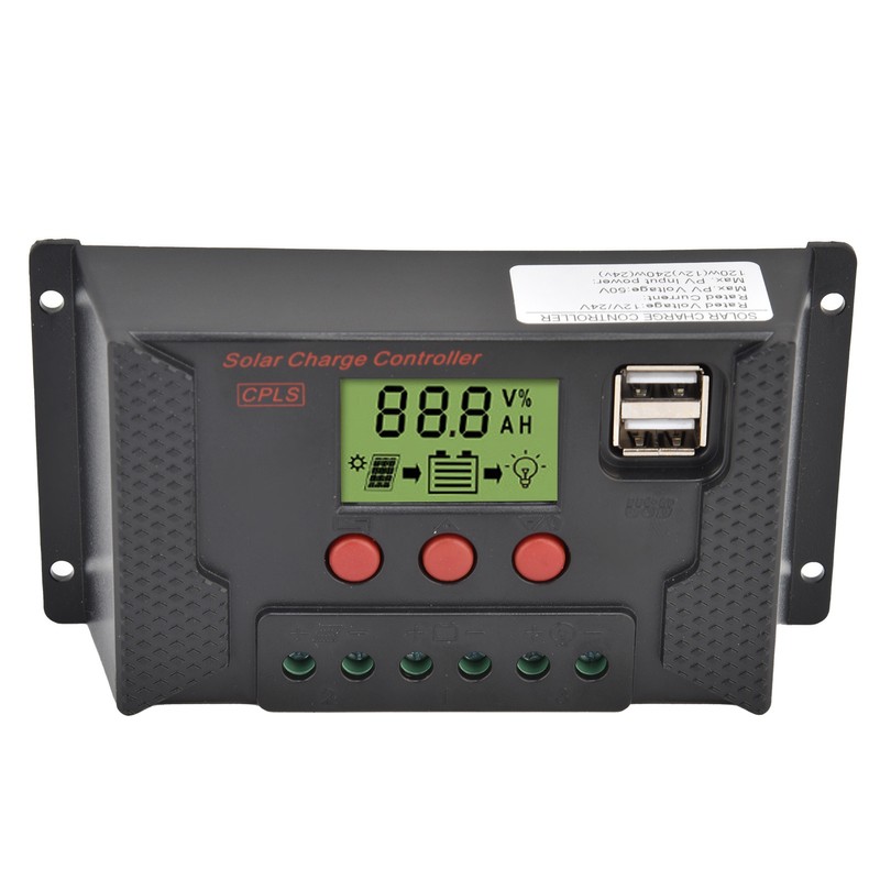 PWM Solar Charge Controller 12V 24V 60A Battery Charging Regulator