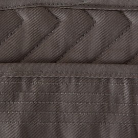 DII 100% Cotton, Machine Washable, Everyday Kitchen Basic, Heat Resistant, Quilted Pocket Pot Holder, Cooking and Baking, 8 x 8, Set of 3- Gray