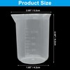 LifCratms 3 Pcs Transparent Lab Measuring Cup, 50ml/1.7oz Plastic Graduated
