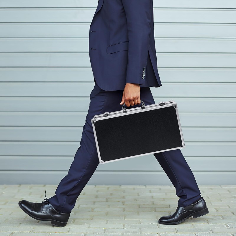 Homoyoyo 14 Inch Aluminum Tool Case, Portable Carrying Case with