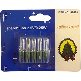 4 Push in Clear Replacement Spare Bulbs 2.5v 0.25w with 1 Fuse Bulb