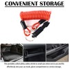 4Ft Trailer Breakaway Cable,High-Elasticity Trailer Brake Away Cable with Clip＆Pin,Spring-Coiled