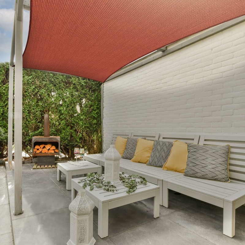 AsterOutdoor Sun Shade Sail Rectangle 6' x 10' UV Block