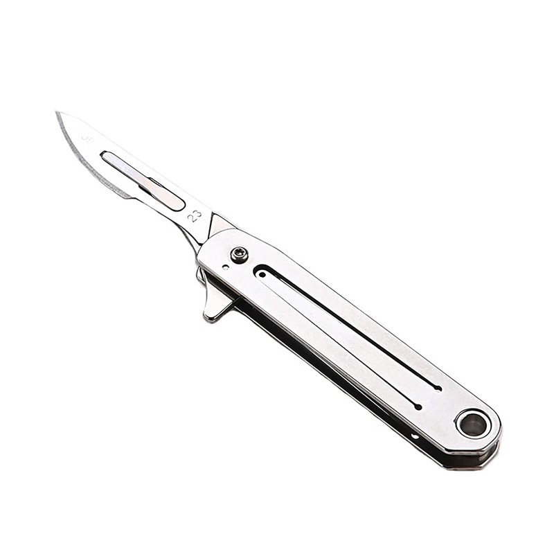 Small Stainless Steel Quick Release Utility Knife,EDC Pocket Knife Folding