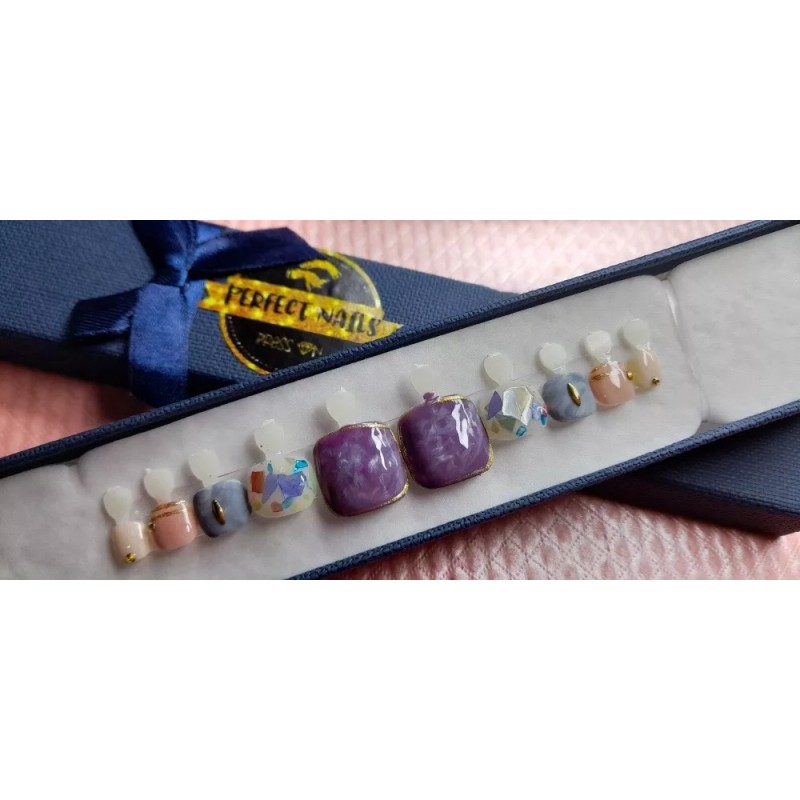 Perfect Nails Press On Uñas Quita Y Pon Para Pies