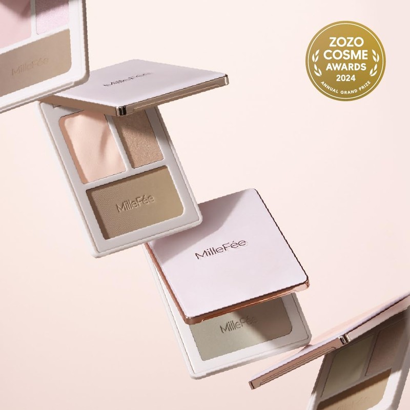 Milfee Cheat Face Contour Palette (03, Plump Pink), Highlight, Shade,