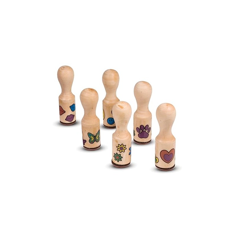 Melissa & Doug Sellos Con Mango De Madera, Artes y