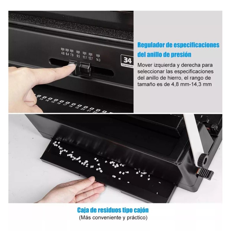 ZPL Máquina De Encuadernación Manual A4 Con 34 Agujeros ZPL