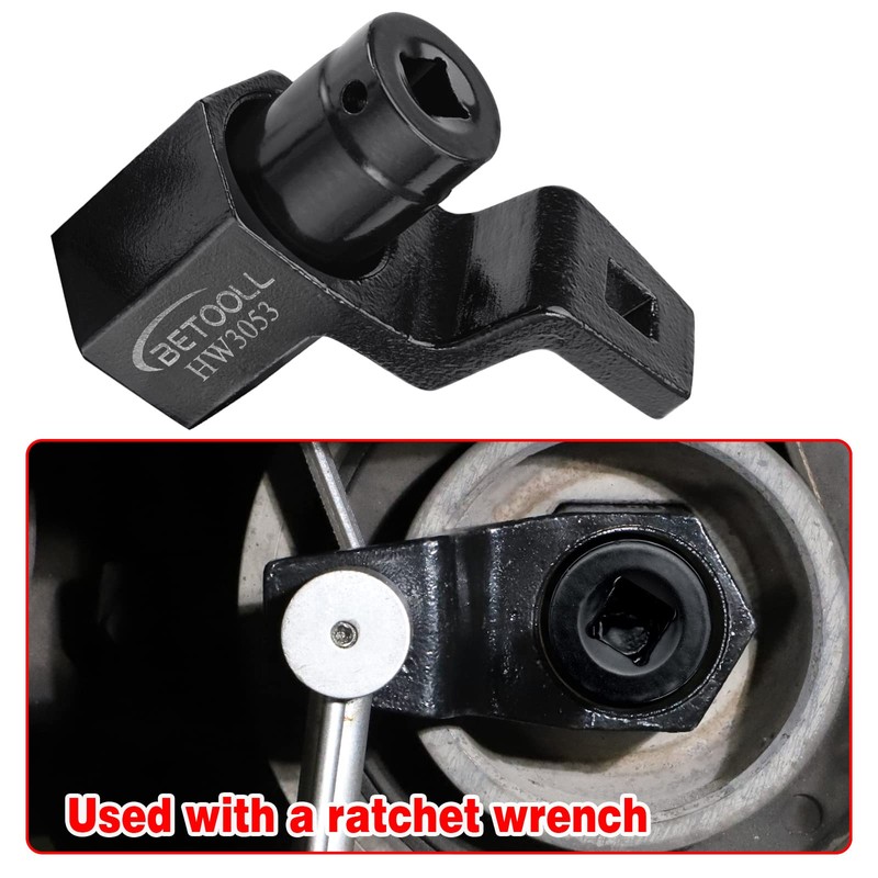 BETOOLL 19 mm Harmonic Balancer Socket & 50mm Crankshaft Crank