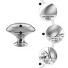 Cabinet Door Knobs Stainless Steel Brushed Pull Handle Round Mushroom