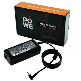 PO WE HP - Cargador para portátil HP 45W 19.5V 2.31A para HP Notebook 15 Cargador 15-ba009dx 15-ba079dx 15-ba113cl 15-bs015dx 15-bs113dx 15-bs115dx 15-bw011dx Adaptador de CA 4.5x3.0mm
