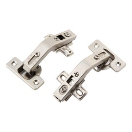 Silverline Lazy Susan Door Hinge Clip On 135 Angle Cabinet Hardware with Euro Frameless Base Plate 1 Pair