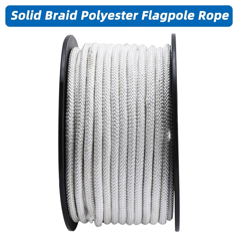 Artilife Flag Pole Rope,5/16" Wire Center Flagpole Rope,Braided Polyester Line