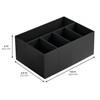 iDesign 5-Section Divided Vanity Organizer for Cosmetic Storage - Black
