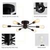 UOFUS 6 Lights Sputnik Semi Flush Mount Ceiling Light Matte