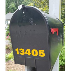 Black - Custom HOA Mailbox Numbers - 1" Tall - Name Home House Office Address- Die Cut Decal - SSF - Die Cut Decal