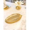 Golden Leaf Ring Holder Jewelry-Dish - Engagement Decor Jewelry Dish