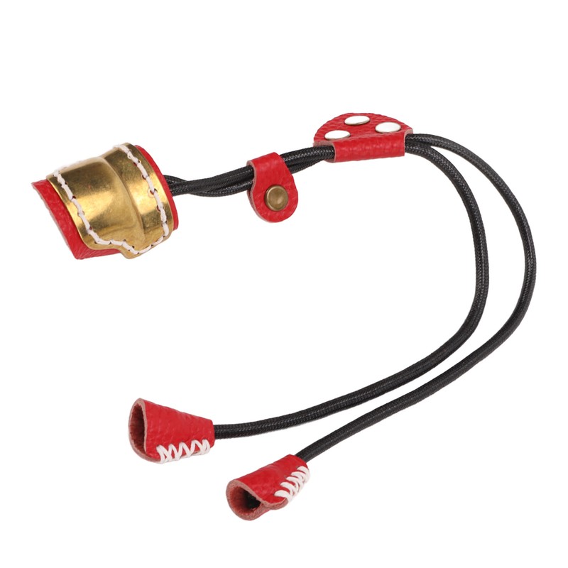 Archery Thumb Protector Regulable Design Safety Rope Brass Cowhide Material