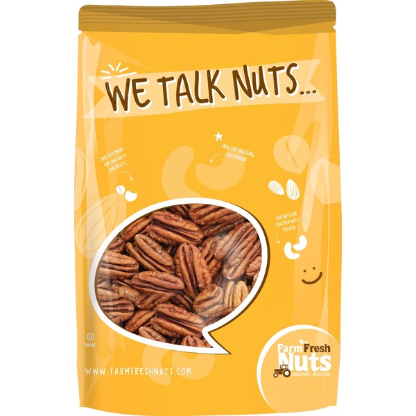 Whole, Shelled Georgia Pecans Roasted with Coconut Oil, Salted With
