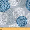 Blue Floral Decorative Fabric by The Yard,Botanic Blossom Upholstery Fabric,Spring