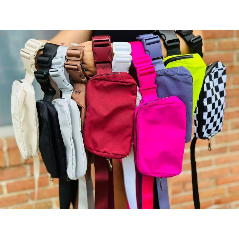 Original 50" Long Strap Iris Crossbody Bag:_Black